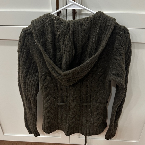 Cambridge Dry Goods 80% Lamb Wool Hooded Sweater - Olive Green Size Medium - Picture 6 of 8